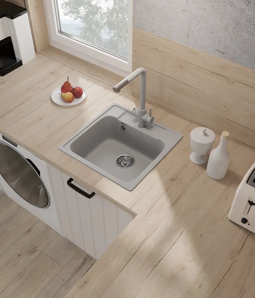 Детальное фото товара: ЭкоМ 4848, мойка, гранит, серый