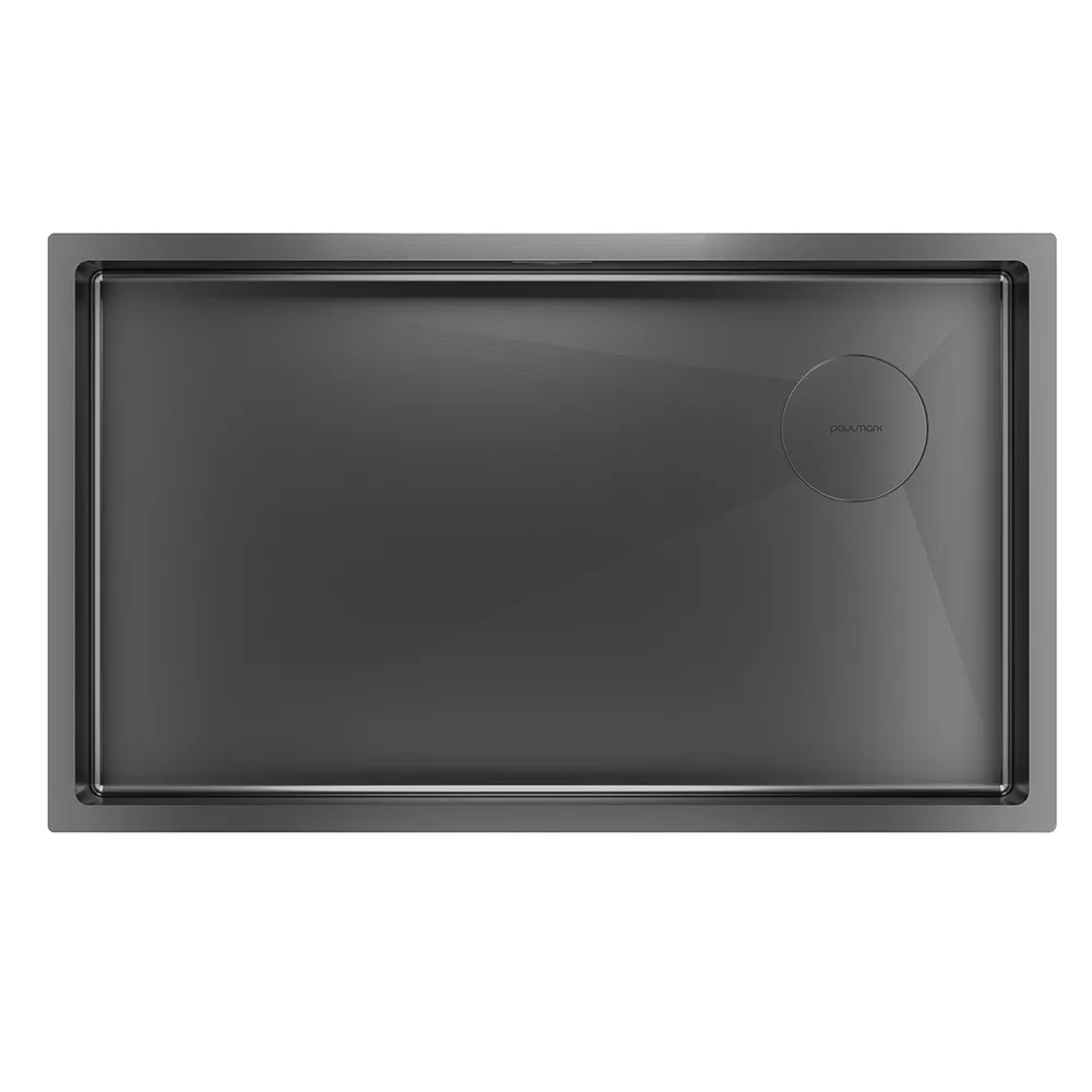 Фото товара: Paulmark NEXT-SKEW 74 UNI, мойка, нержавеющая сталь, вороненая сталь