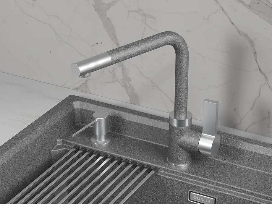 Детальное фото товара: GRANULA 5504 смеситель, гранит, графит