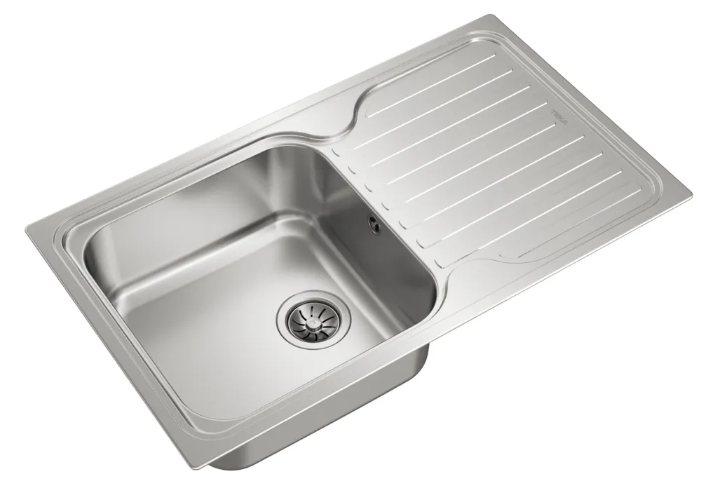 Детальное фото товара: Teka CLASSIC 1B 1D POLISHED, мойка, нержавеющая сталь полированная