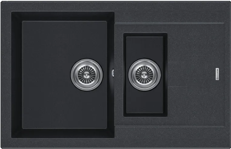Фото товара: KUCHENSTERN PLAT 60-2, мойка, гранит, черный