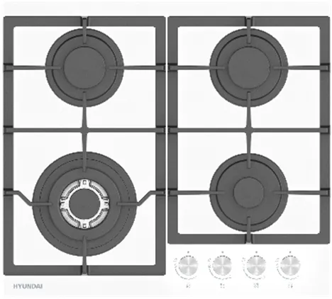 Фото товара: Hyundai HHG 6436 WG газовая поверхность