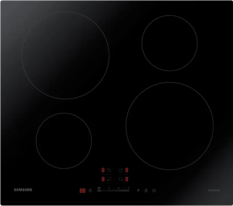 Фото товара: Samsung NZ64H37070K индукционная поверхность