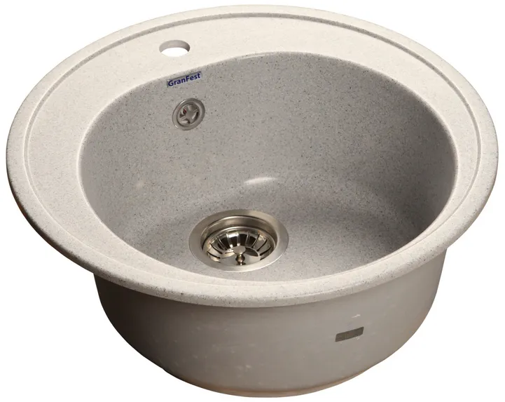 Детальное фото товара: GranFest RONDO GF-R-510, мойка, мрамор, серый