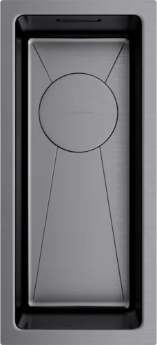 Фото товара: Omoikiri Taki 20-U/IF-GM, мойка, нержавеющая сталь/вороненая сталь