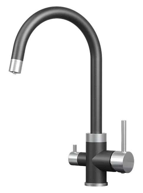 Фото товара: GRANULA 5169 смеситель, нержавеющая сталь, шварц