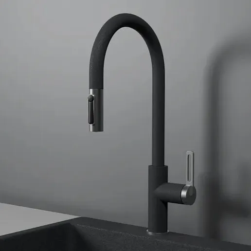 Фото товара: GRANULA 8168 смеситель, гранит, графит