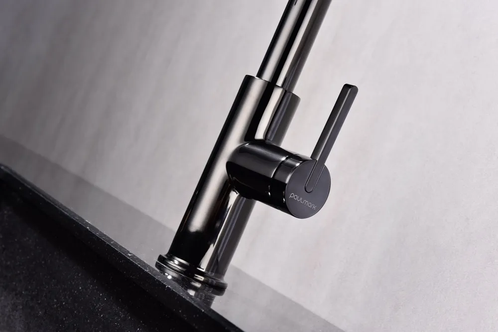 Детальное фото товара: Paulmark TORNADO, смеситель, глянцевый черный