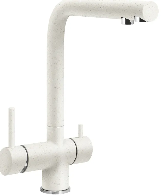 Фото товара: LAVA SG14 LATTE, смеситель, гранит, белый