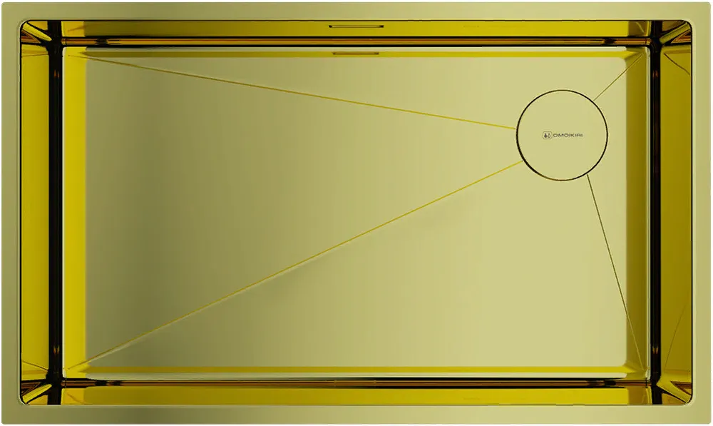 Фото товара: Omoikiri Taki 74-U/IF-LG SIDE, мойка, нержавеющая сталь, светлое золото