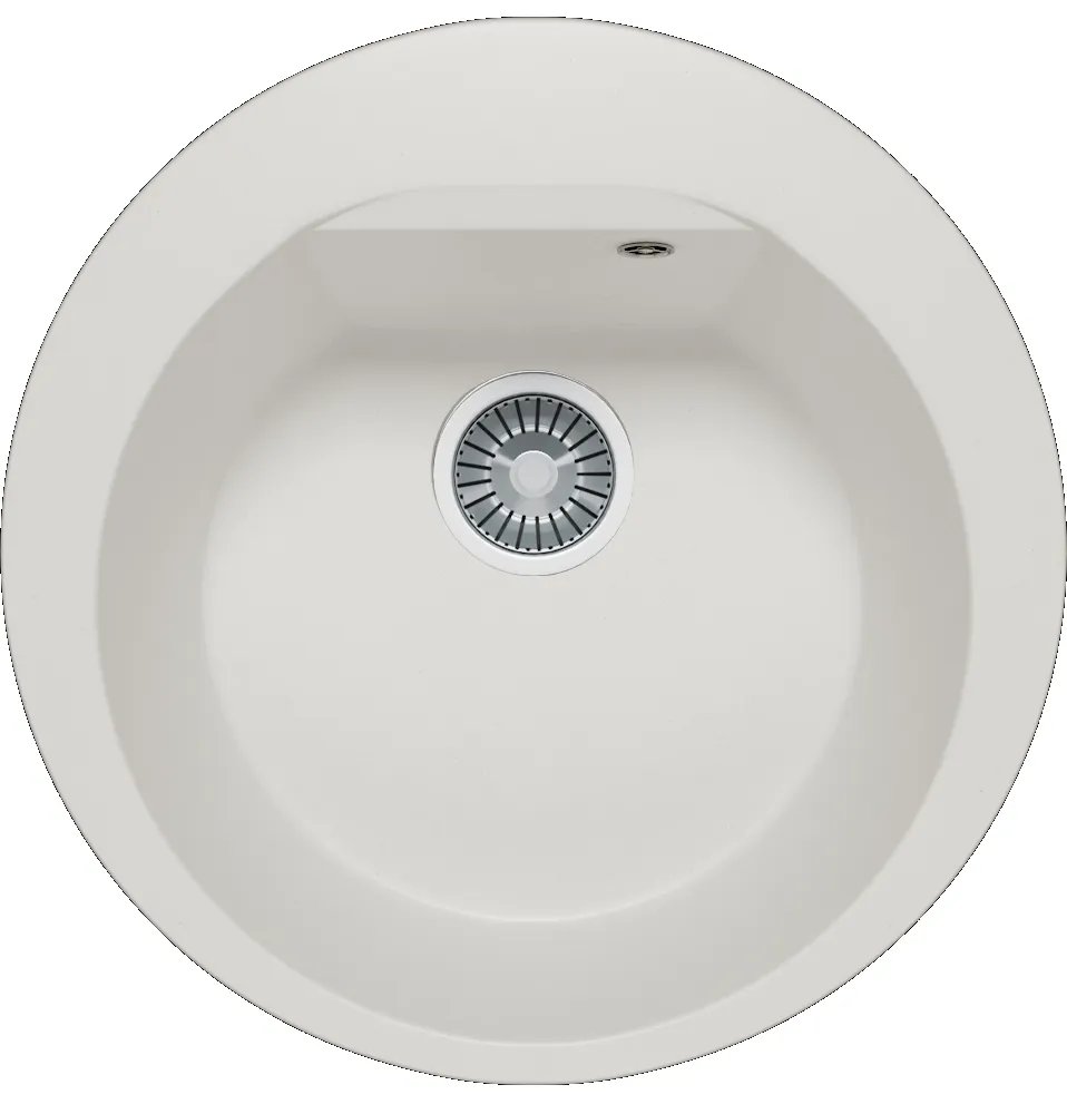 Детальное фото товара: Polygran ATOL-520, мойка, мрамор, белый хлопок 36