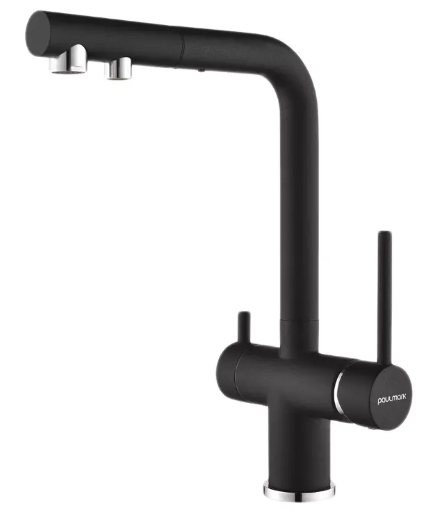 Фото товара: Paulmark SERPENTINE, смеситель, гранит, черный
