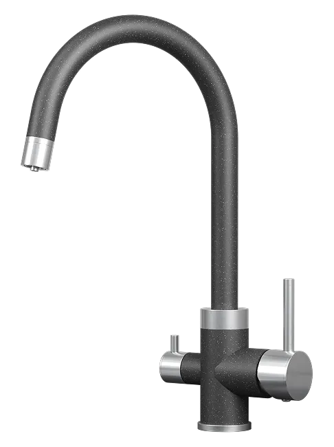 Фото товара: GRANULA 5169 смеситель, нержавеющая сталь, черный