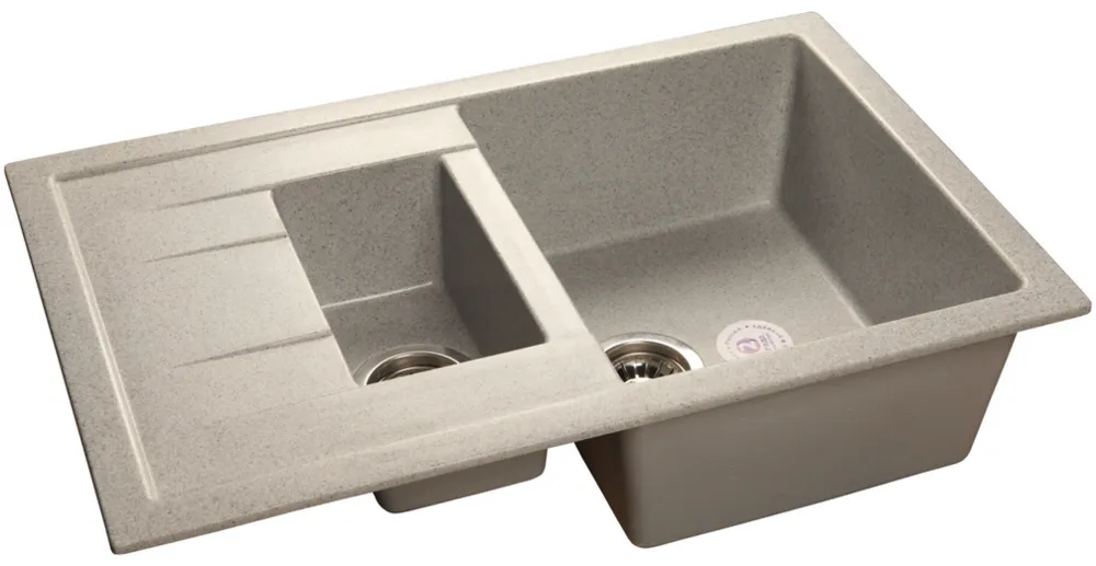 Фото товара: GranFest QUADRO GF-Q-775 KL, мойка, мрамор, серый