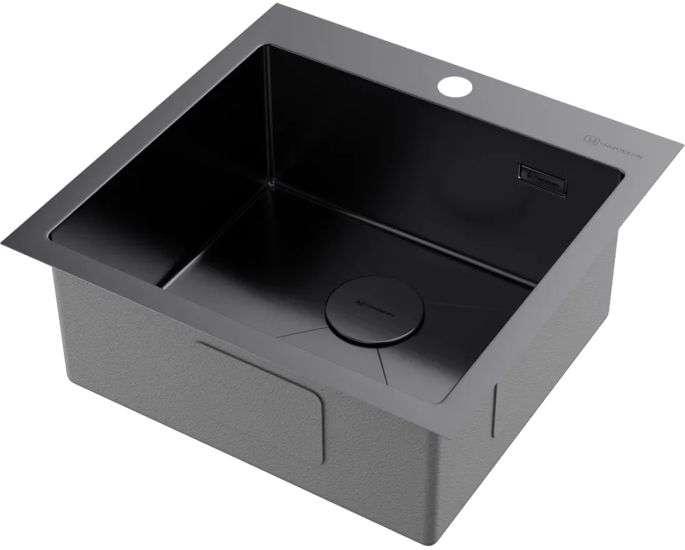 Детальное фото товара: Omoikiri Akisame 51-GM, мойка, нержавеющая сталь/вороненая сталь