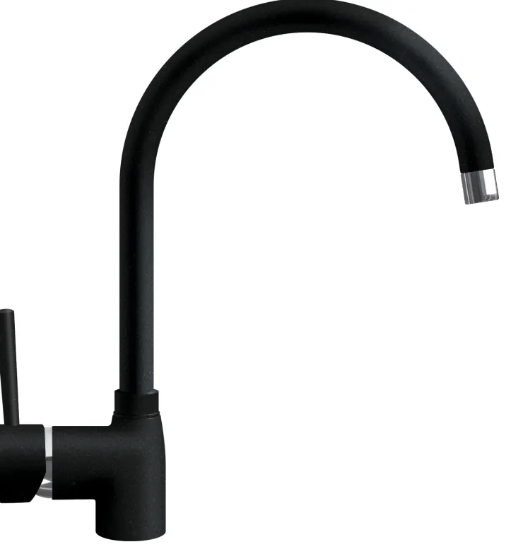 Детальное фото товара: ITALMIX MINIMALE MN 0636 LAVA, смеситель, гранит, черный металлик GR20