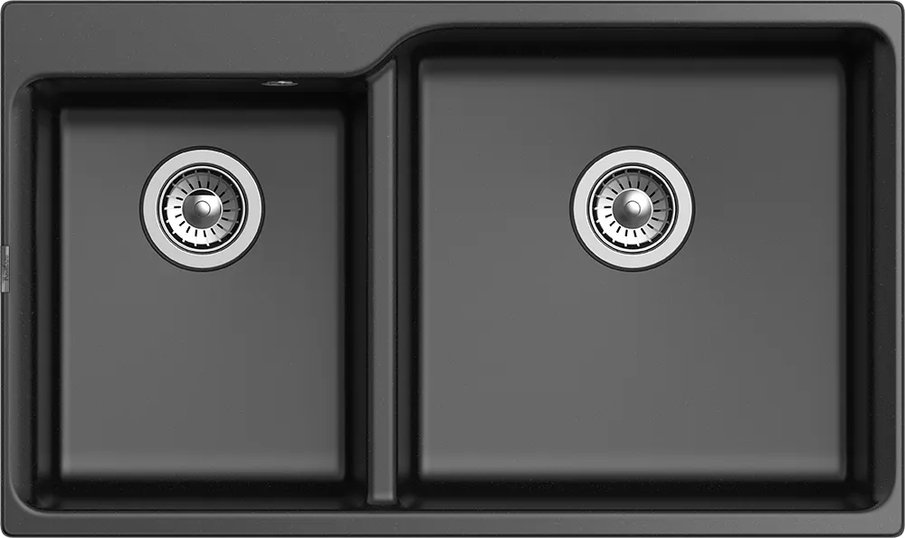 Фото товара: Rivelato AXEL X-90D nero, мойка, гранит, черный
