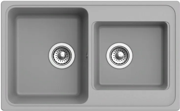 Фото товара: Ewigstein Elegant E- 80D, мойка, гранит, серый металлик