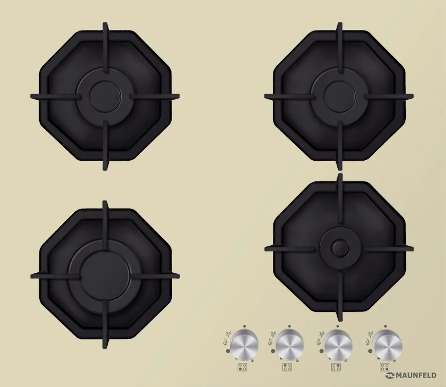 Фото товара: Maunfeld EGHG.64.2CBG/G газовая поверхность