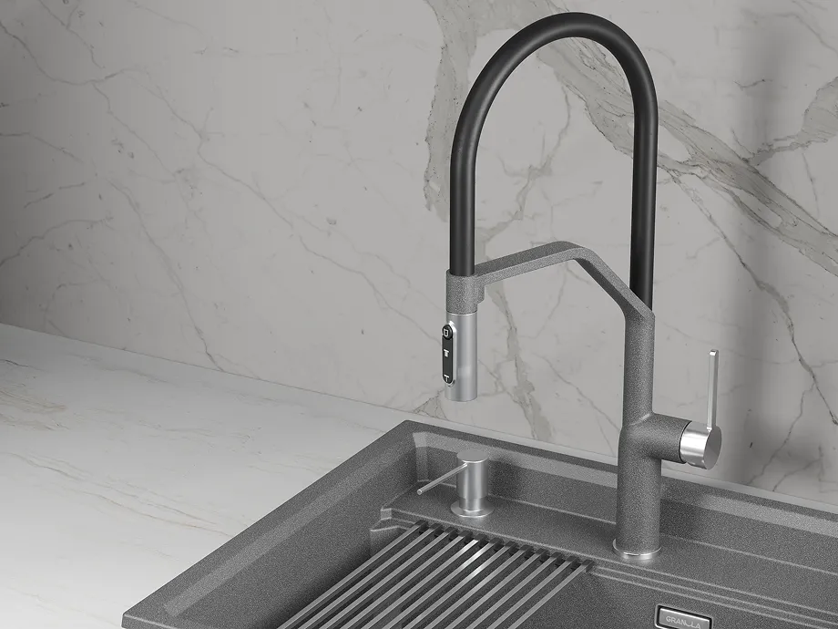 Детальное фото товара: GRANULA 9012 смеситель, гранит, графит