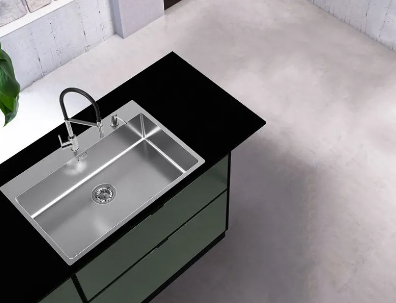 Детальное фото товара: ALVEUS NOX 130 BRS, мойка, нержавеющая сталь (в комплекте с интегрированным сифоном)