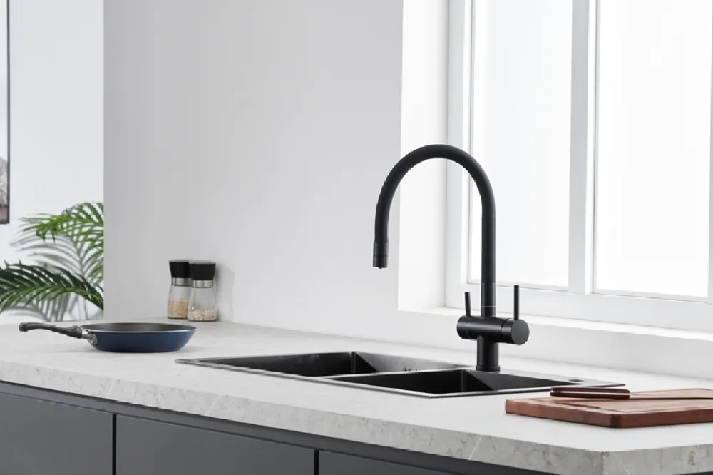 Детальное фото товара: Emar EC-3015 PVD Dark, смеситель, вороненая сталь