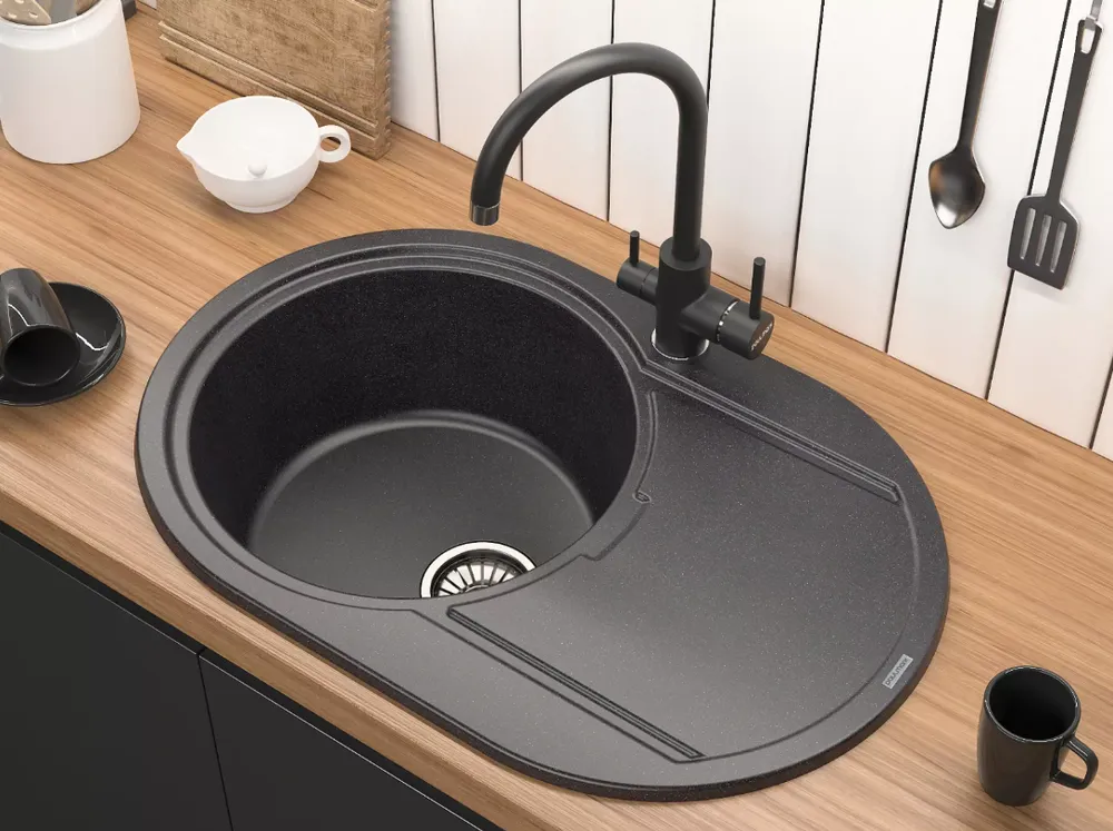 Детальное фото товара: Paulmark ESSEN, смеситель, антрацит