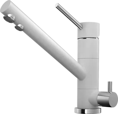 Фото товара: Omoikiri Tonami-WH, смеситель, гранит, белый