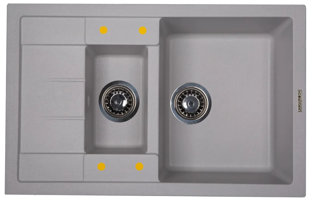 Фото товара: Ecoshtein RECHTECK 781.5, мойка, гранит, серый шелк