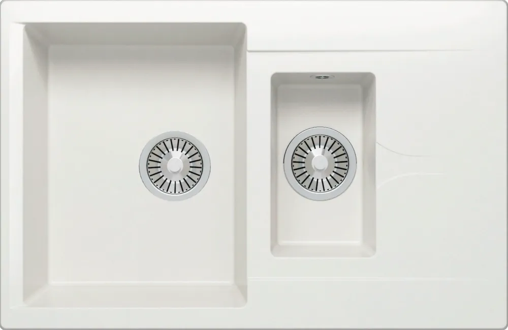 Детальное фото товара: Polygran BRIG-770, мойка, мрамор, белый хлопок 36