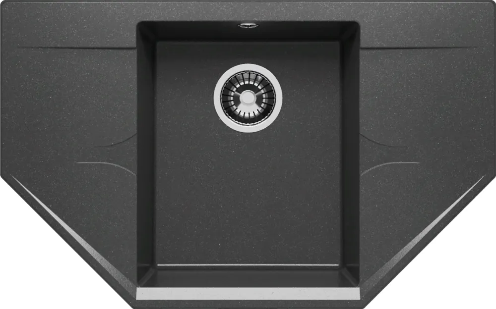 Фото товара: Polygran RIFF-800, мойка, мрамор, черный 16