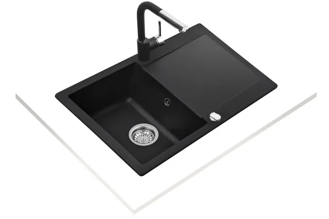 Детальное фото товара: Teka Clivo 45 B-TQ, мойка, гранит, черный металлик