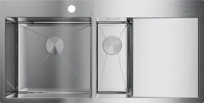 Детальное фото товара: Omoikiri Akisame 100-2-IN-L, мойка, нержавеющая сталь, чаша слева