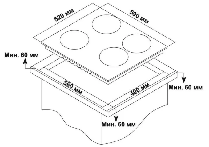 Детальное фото товара: Delvento V60N41C111 газовая поверхность
