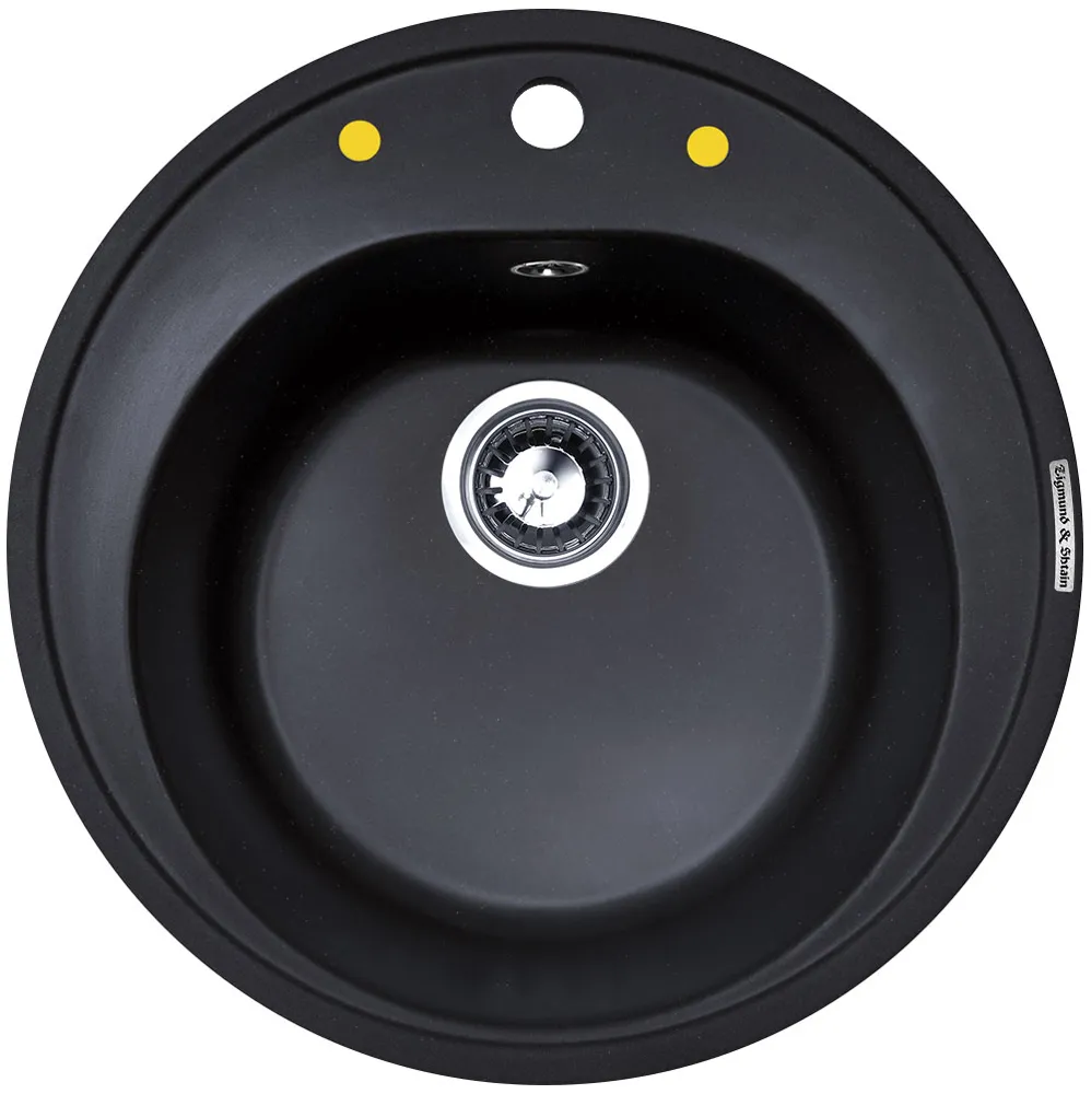 Фото товара: Zigmund & Shtain KREIS 505, мойка, черный базальт