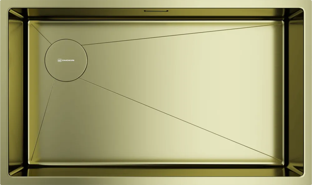 Фото товара: Omoikiri Taki 74-U/IF-L-LG SIDE, мойка, нержавеющая сталь/светлое золото