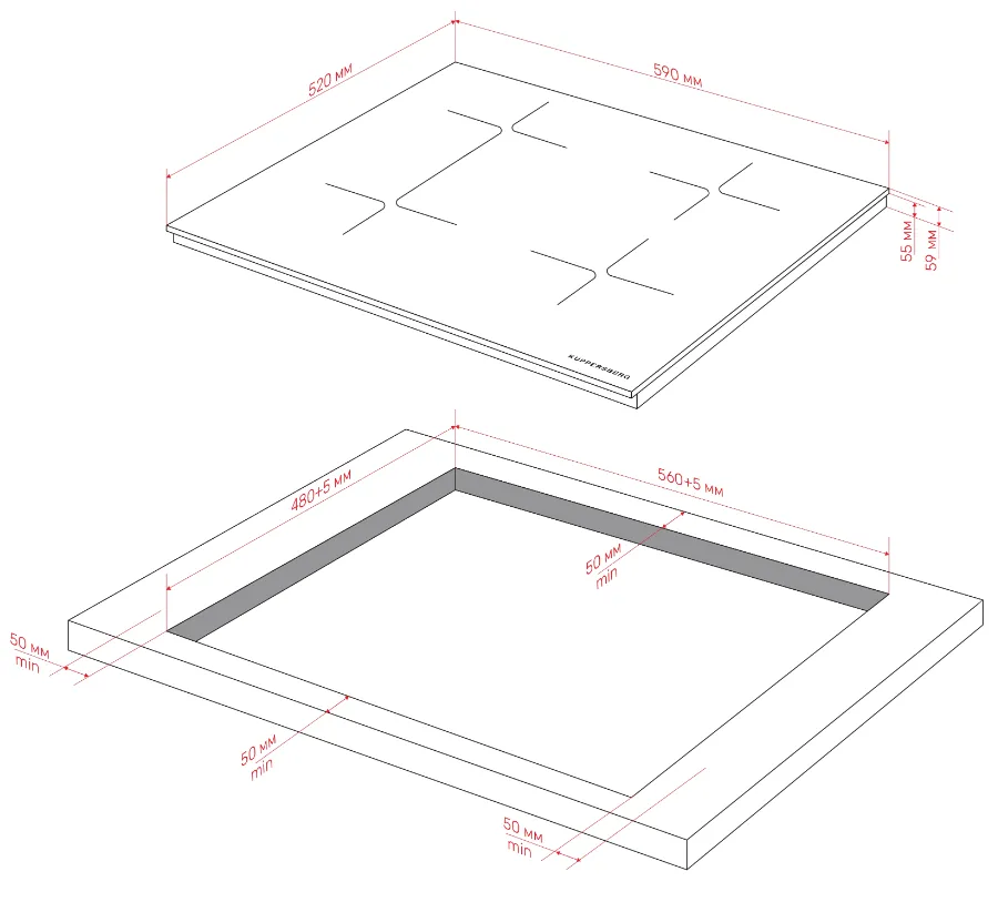 Детальное фото товара: Kuppersberg ICI 619 индукционная поверхность