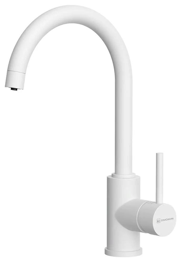Фото товара: Omoikiri Shinagawa 2 Plus-WH, смеситель, гранит, белый