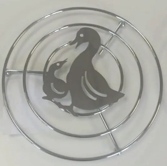 Фото товара: Seaman подставка под горячее, хром "Утенок с уткой", SSA-030-WP (Water Polish)