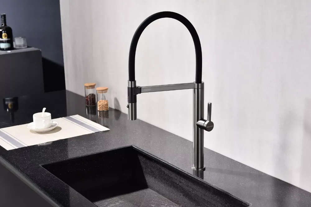 Детальное фото товара: Paulmark LEADER, смеситель, вороненая сталь