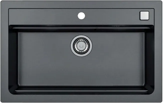 Детальное фото товара: ALVEUS GRANITAL ATROX 40 CARBON - G91, мойка, гранит, черный в комплекте с сифоном 1132823)
