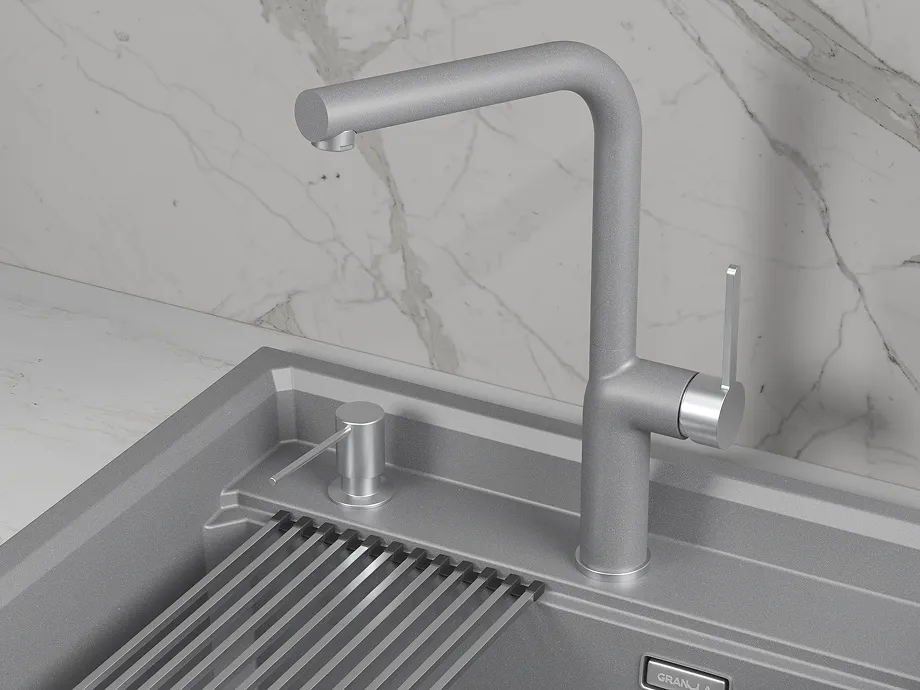 Детальное фото товара: GRANULA 9502 смеситель, гранит, алюминиум