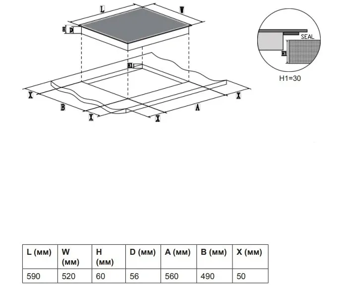 Детальное фото товара: Hotpoint HQ 1760SC BA индукционная поверхность