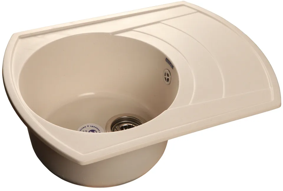 Детальное фото товара: GranFest RONDO GF-R-650 L, мойка, мрамор, белый