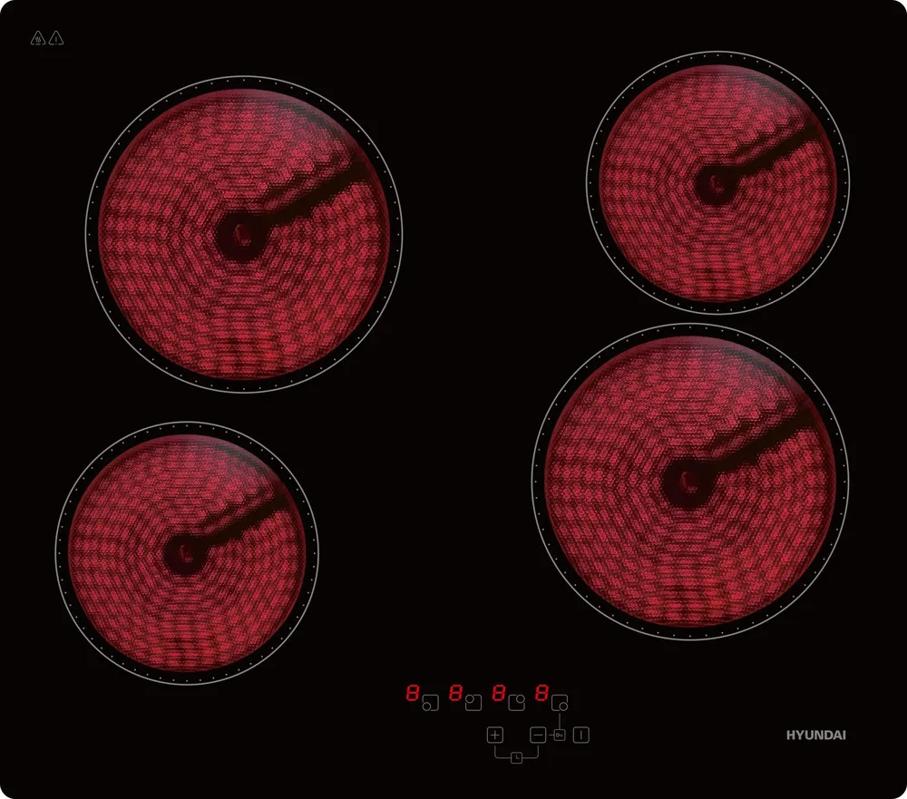 Фото товара: Hyundai HHE 6410 BG стеклокерамическая поверхность