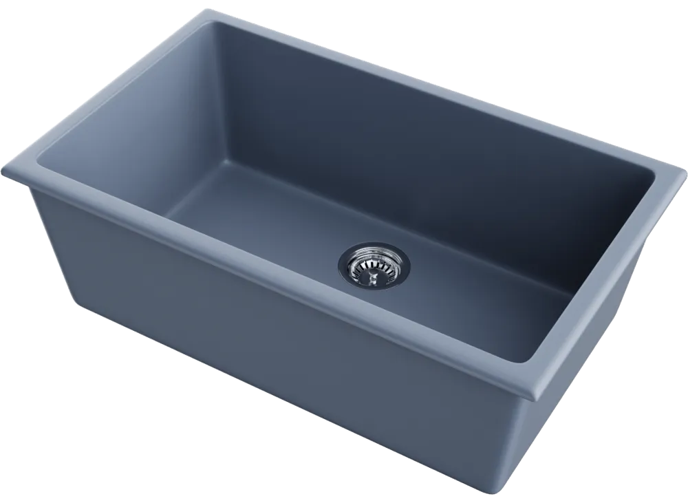 Детальное фото товара: Omoikiri Okinoshima 76-U/I-SB, мойка, керамика, smoky blue