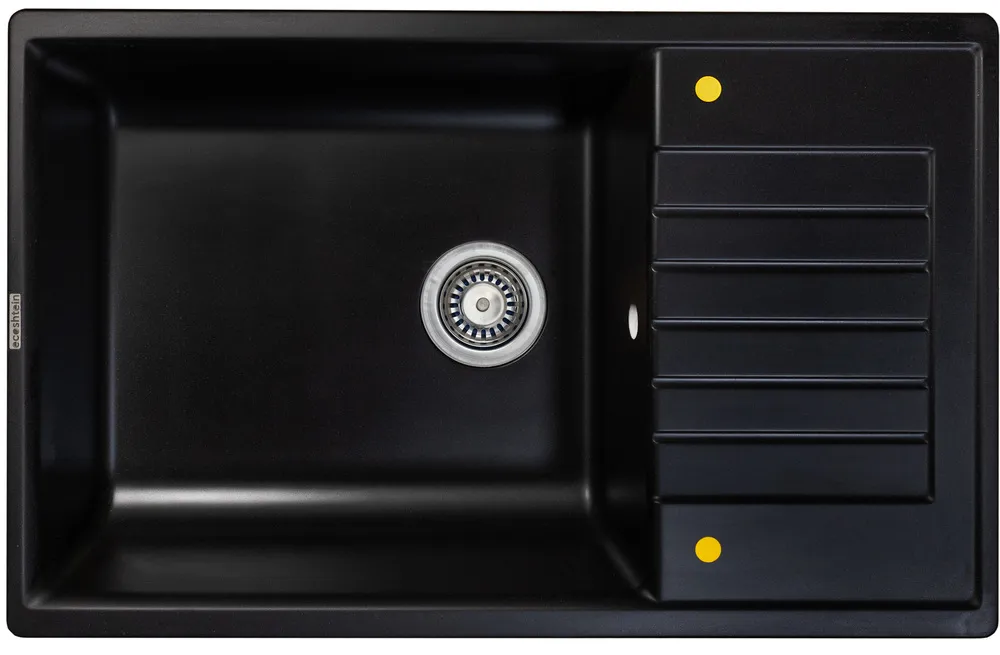 Фото товара: Ecoshtein RECHTECK 780.500, мойка, гранит, черный