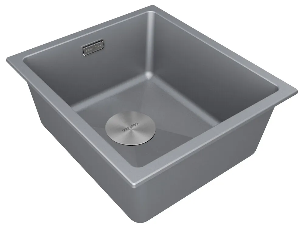 Детальное фото товара: Paulmark LUMI 41UNI, мойка, гранит, серый металлик