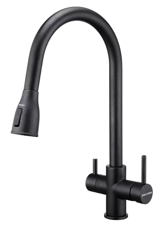 Фото товара: Paulmark LANGE, смеситель, гранит, черный
