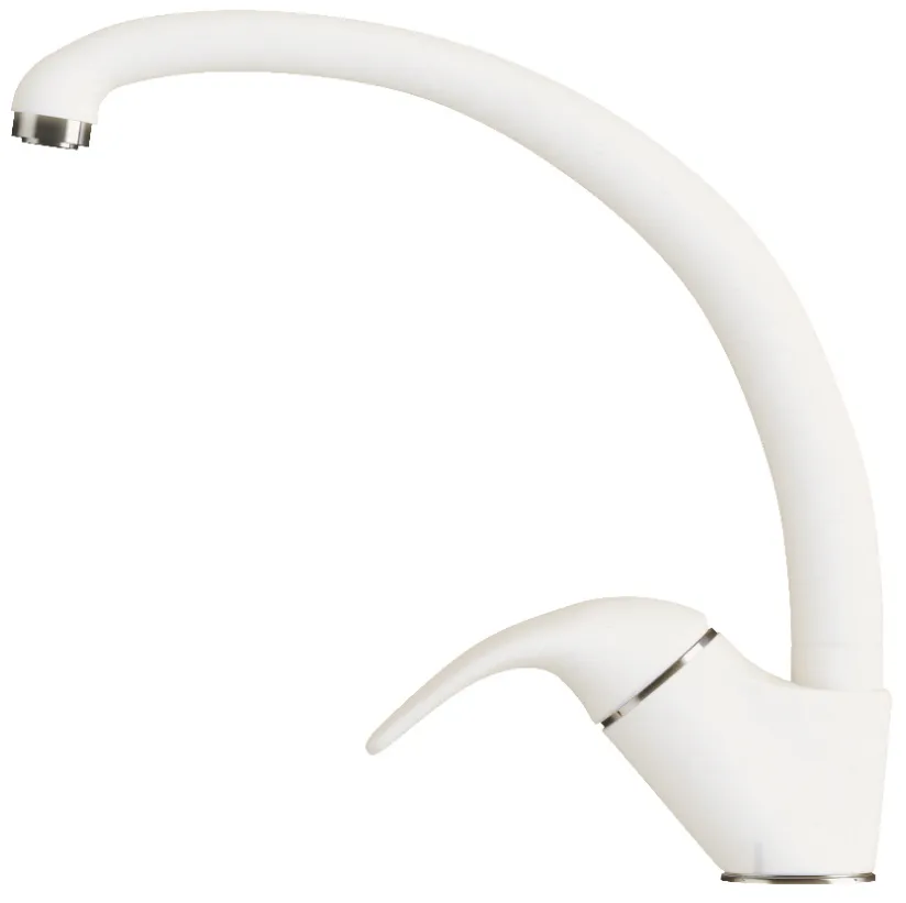 Фото товара: Polygran Высокий, смеситель, белый хлопок 36